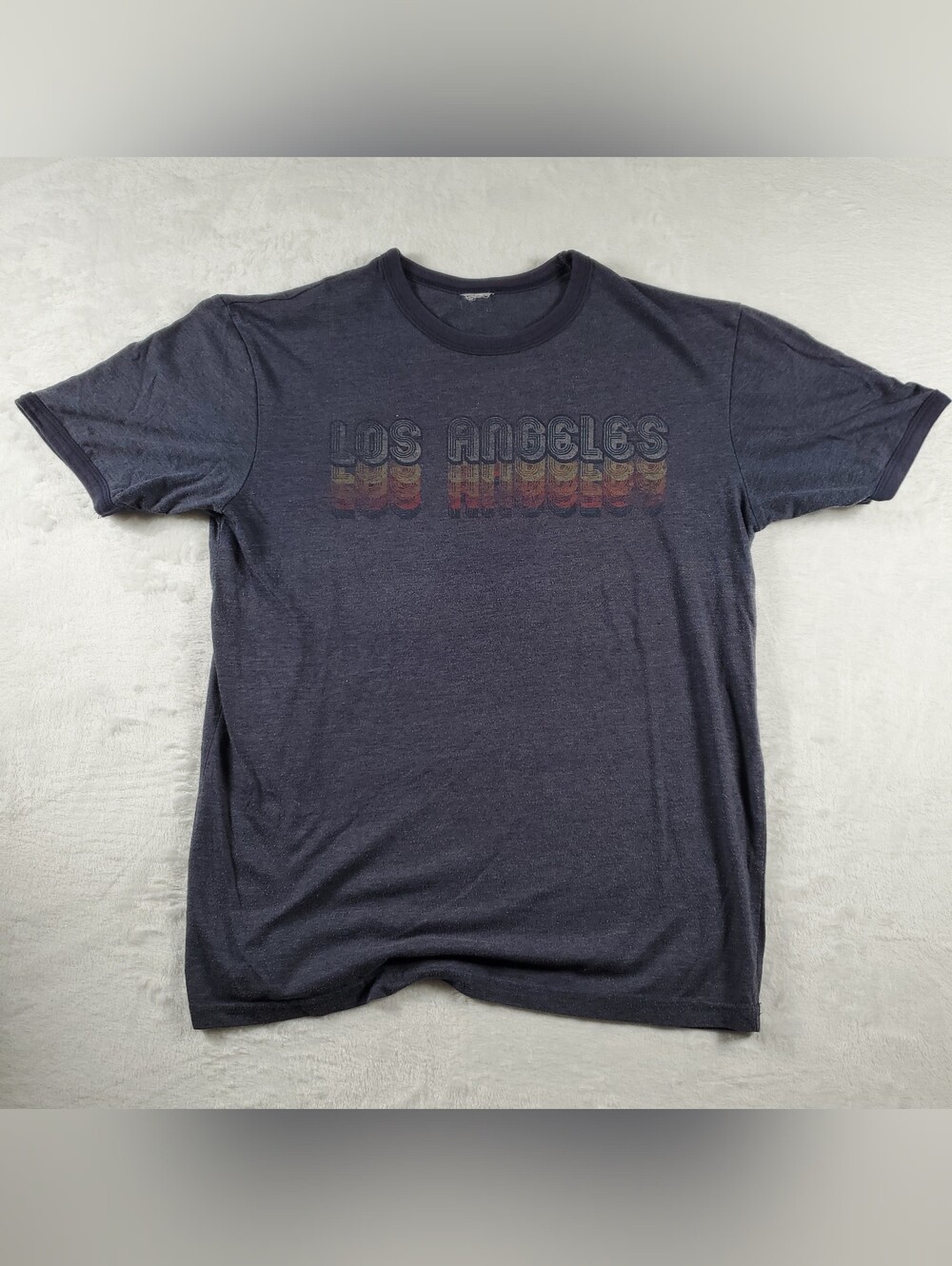 Vintage 80s Los Angeles California 3-Ringer T-shirt 2XS Made In USA READ